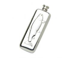 Edwin Flasque & Co Uni de Coffre Design avec 3D Poisson et Doux en Forme de Coin Spirit Flasque en Ã©tain, 85Â Gram