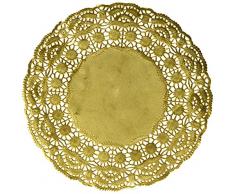 Garcia de Pou 100 unité Ronde napperons, 19 cm, Litos en métal, Doré, 19 x 30 x 30 cm