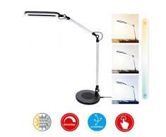 Briloner Leuchten 7509-015 Lampe de Table à LED, Dimmable, Température de Couleur, Commande Tactile, Réglable en Hauteur, 6,6 Watt, 700 Lumen, Noir, 6.6 W
