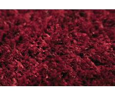 Dandy 120 x 67 cm Polypropylène Notos Tapis à Poils Longs Lavable en Machine, Bordeaux