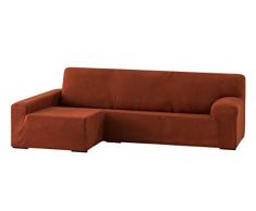 Eysa Dorian bi-Ã©lastique Chaise Longue Gauche, Vue Frontale, Couleur 9-Orange, Chenille, 43x17x37 cm