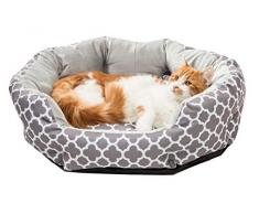 Wags N Whiskers Mazi Geo Lit Rond pour Animal Domestique Gris