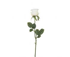 Aufora H0223Â a Rose artificielle avec Barbarie Tige, Blanc