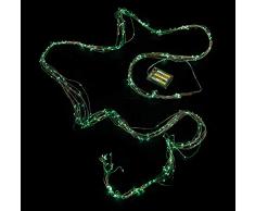 EUROCINSA Réf. 28371 Guirlande avec 12 Bandes avec 360 lumières LED Vertes statiques (sans Piles) 3 m 1 unité, cuivre, Taille Unique.