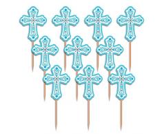 amscan International Guirlande Religieuse Piques de décoration Bleu