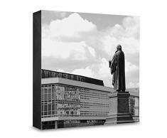 COGNOSCO HG-DD107 Tableau Mural en Bois avec Photo darchitecture Dresden Noir/Blanc 15 x 15 cm
