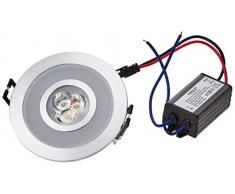 SIKREA Spot double 4 W LED naturel 4000 K + lumiÃ¨re ambre, Ã 9 cm-transformateur inclus