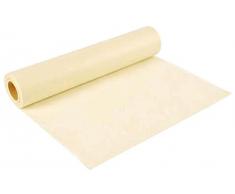 Viphome 6CHT015CR Chemin de Table Effet Tissu Crème 30 x 720 cm