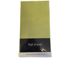 Rapport Facile dentretien Infroissable Drap Plat, Coton Polyester, Pistache, King