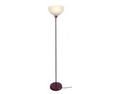Tosel 50117 Lampadaire Tube et Vasque Verre Acier/Verre 60 W E27 chocolaté