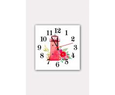 Bonamaison Horloge Murale en MDF, Multicolore, 30 x 30 cm