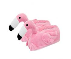 Close Up Flamingo Pantoufles en Peluche Rose en Peluche 100% Polyester