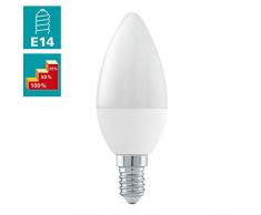 Eglo Ampoule LED E14 à intensité variable en marche, ampoule à incandescence, 6 W (équivalent à 40 W) 470 lumens, ampoule LED E14 Blanc neutre 4000 Kelvin, ampoule LED C37 à 3,7 cm