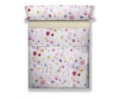 Don Coton Savina Jeu de draps ImprimÃ© numÃ©rique 180x200x30 cm Blanc