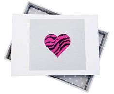 White Cotton Cards Alphabetics CÅur Rose Mini Album Photo, Multicolore