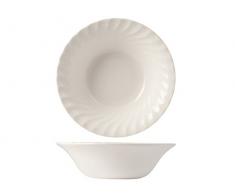 H&H Pengo 3212144 Chelsea Saladier, 24 cm, Blanc, céramique, Ivoire