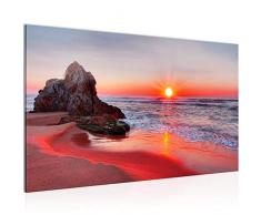 Tableau decoration murale Plage de Sunrise - XXL Impression sur Toile Salon Appartment 1 Parties - prÃªt Ã accrocher - 609514b