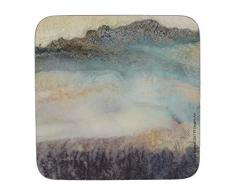 Creative Tops Lustre minérale Imprimé carré Couvert sous-Verres, 10.5 Cm-Multi-Colour (Lot de 6), Liège, Multicolore, 10.5 x 10.5 x 5 cm