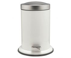 Sealskin Acero Accessoire de Salle de Bains Poubelle à Pédale, 3 l, Acier Inoxydable, weiÃ, 22.4 x 23 x 28.5 cm