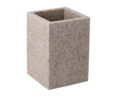 Aquagrif Sable Vase pour Le Bain, RÃ©sine, Beige, 7Â x 7Â x 10Â cm