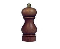 Bisetti Moulin à sel Hêtre Noyer 13 cm, Marron foncé, Taille Unique