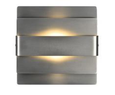 Fambuena Applique murale, 6Â W, Argent et Noir, 20Â x 20Â cm