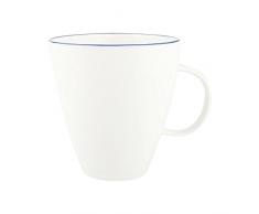 Canvas Home Ltd C37-MG-BL Lot de 4 tasses en porcelaine avec bord bleu