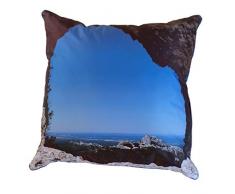 Coussin 50 x 50 cm déhoussable - Thème paysage provencal - Vert - Photo dart by Isabelle Delbecque