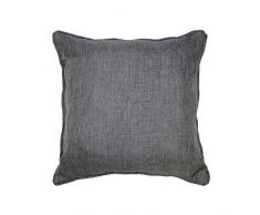Douceur dIntÃ©rieur Chambray Coussin Polyester Uni Newton Anthracite 40 x 40 x 40 cm