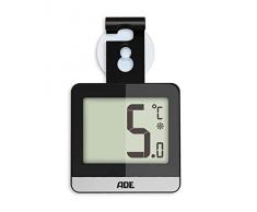 ADE WS1832 WS 1832 Thermomètre de Réfrigérateur ABS Noir