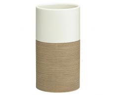 Sealskin Doppio Gobelet Accessoire pour Le Bain, Porcelaine, Sable, 6.7 x 6.7 x 12.6 cm