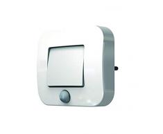 LEDVANCE GADGET Lunetta Hall + Détecteur de Mouvement et Capteur de Luminosité | Veilleuse Mobile sur Secteur | Blanc | 0,7 Watts - 10 Lumens | Blanc Chaud