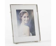 MH London Plateau de Table Cadre Rectangulaire Métal Doré Cadre Photo Design Fait Main pour la Maison, Le Bureau, Le Salon, la Chambre, argenté, 13 cm x 18 cm