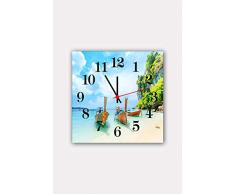 Bonamaison Horloge Murale en MDF, Multicolore, 30 x 30 cm