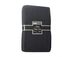 Drap-Housse en Jersey pour Berceau, Landau, Berceau, lit Simple, Double, King Size (Noir, Double)
