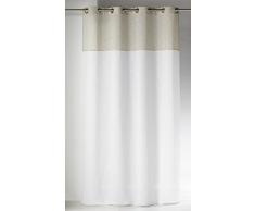 Homemaison 806407 Voilage effet 2 Tons Etamine/Polyester Beige 1 x 140 cm