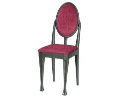 en étain de haute Street Design Lot de 6 chaises de salle à manger avec pieds Nuovo et bordeaux Tissu Coussins
