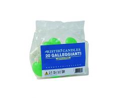 Cereria de Giorgio risthò, Cire, Bougies flottantes Vert/bandiara, 4.5 x 4.5 x 2.5 cm, 20 unités