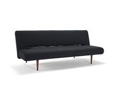 INNOVATION LIVING Canape Design UNFURL Noir Nist_Black Convertible Lit 200 * 120cm