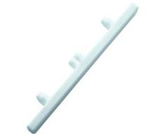 Gardinia Tringle Ã Rideaux en Aluminium, 3 Voie, 2 x Embout, Blanc, Non Applicable