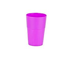Mojito Design Box Verres à Cocktail, Plastique, Purple Fluo, 0.5 litres, 3 pièces