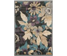 Safavieh Tapis Moderne, Tissé Fibre de Viscose douce Tapis en Gris / Multicolore, 90 X 150 cm