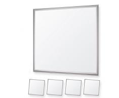 4x LEDVero 60x60 Panneau Ultraslim de LED dimmable - 36W, 3000lm, 4500K Plafonnier encastré avec clips de montage et transformateur EMV2016 dimmable - blanc neutre