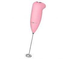 Clatronic MS 3089 Mousseur à lait à piles en acier inoxydable Rose