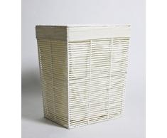 Franz Müller Flechtwaren Bac à Linge Conique groundw Ood Paper, Blanc, 41 x 31 x 50 cm