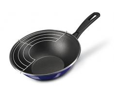 LA LAlbufera AthÃ¨nes Wok, Ã©maillÃ©, Bleu, 28. cm