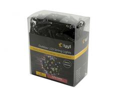 Lyyt Guirlande lumineuse à piles en plastique 120 LED WW Multicolour + Warm White