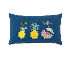 douceur dintérieur COUSSIN, Indigo, 30 x 50 CM