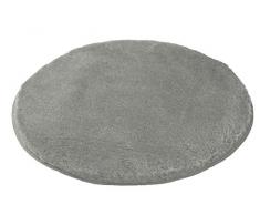 Meusch Tapis de Bain Mona 80cm Ronde Gris, Polyacrylique, 80 x 80 x 2 cm