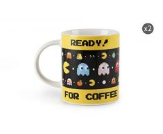 Excelsa Pacman Lot de 2 tasses en porcelaine